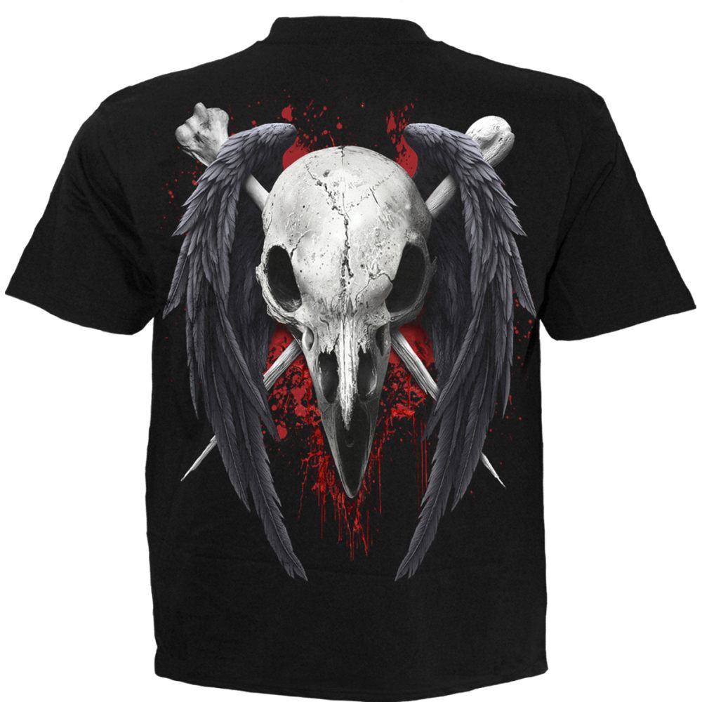 Spiral - Death Raven Heren Tshirt - Zwart